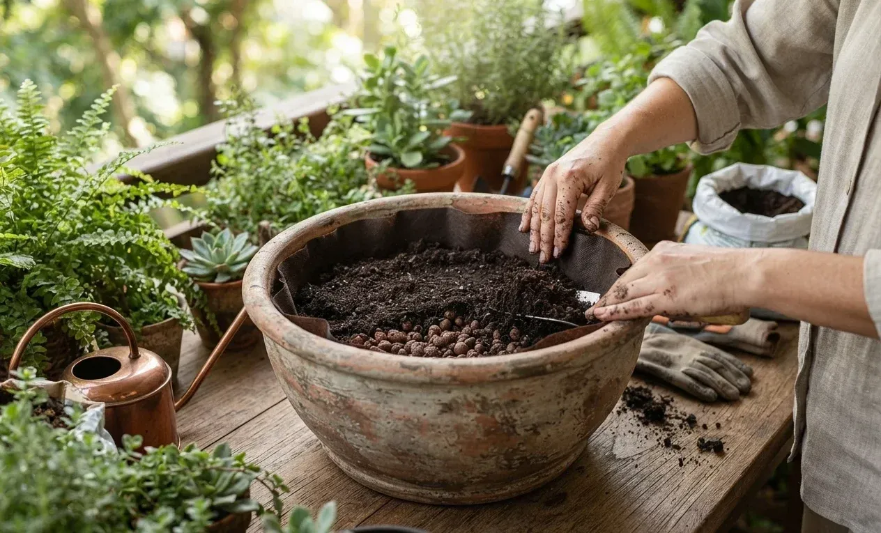 O que colocar no fundo do vaso de planta: a verdade sobre a drenagem